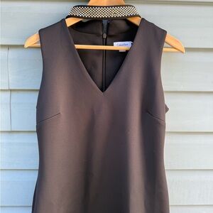 Calvin Klein Black V-Neck Midi Dress